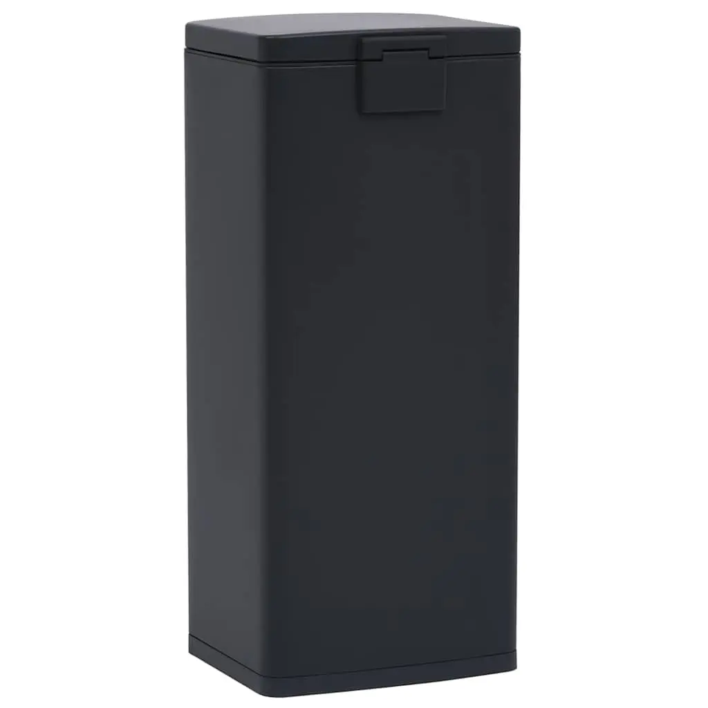 Pedal Dustbin Black 30L Hands-Free Waste Bin Soft Close Lid