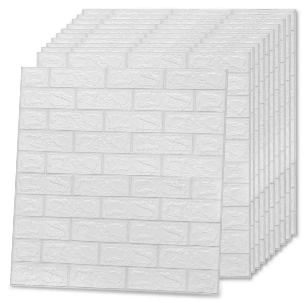 3D Brick Wallpaper Self-Adhesive Wall Stickers Home Decor Interior Design 10 pcs