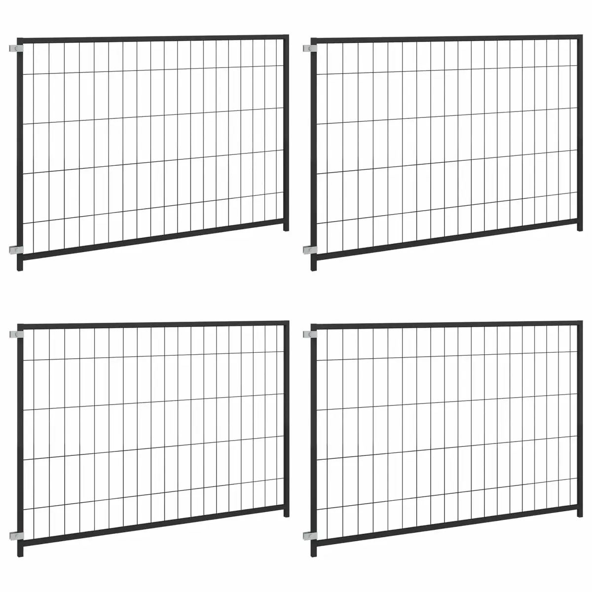 Dog Kennel Black Steel Wire Mesh Outdoor Enclosure Exercise Play Pen