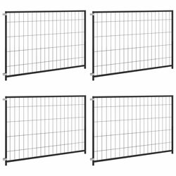 Black Steel Outdoor Dog Kennel - Secure & Spacious