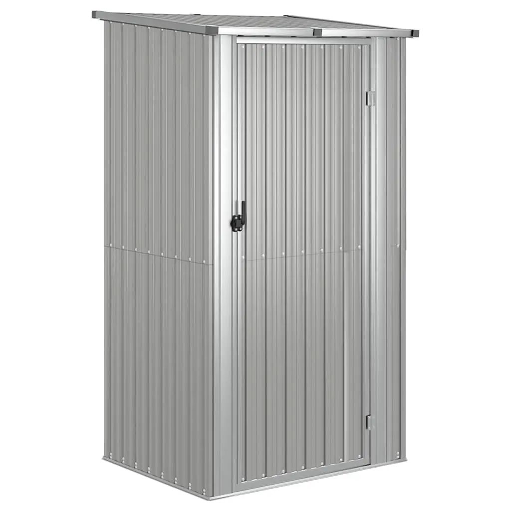 Garden Shed Grey Outdoor Storage Tool House Galvanised Steel Lockable Door