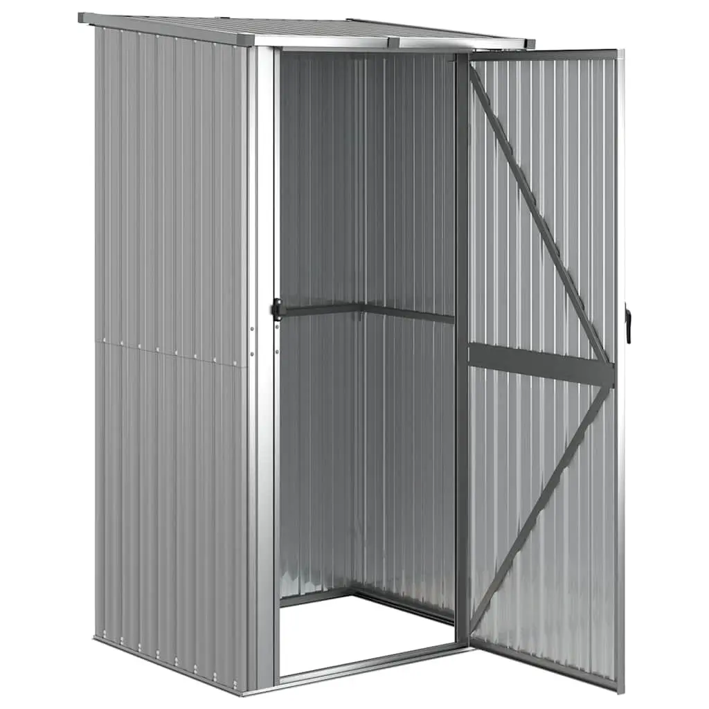 Garden Shed Grey Outdoor Storage Tool House Galvanised Steel Lockable Door