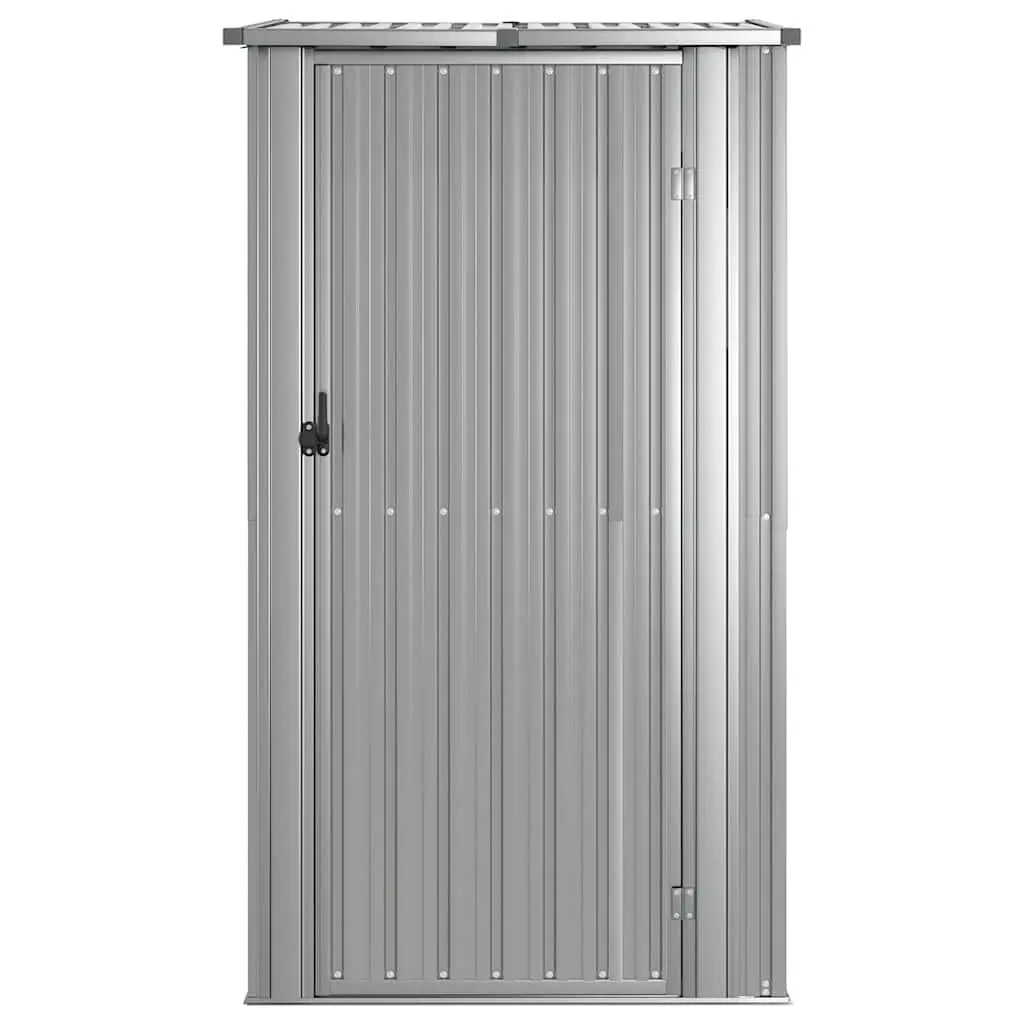 Garden Shed Grey Outdoor Storage Tool House Galvanised Steel Lockable Door