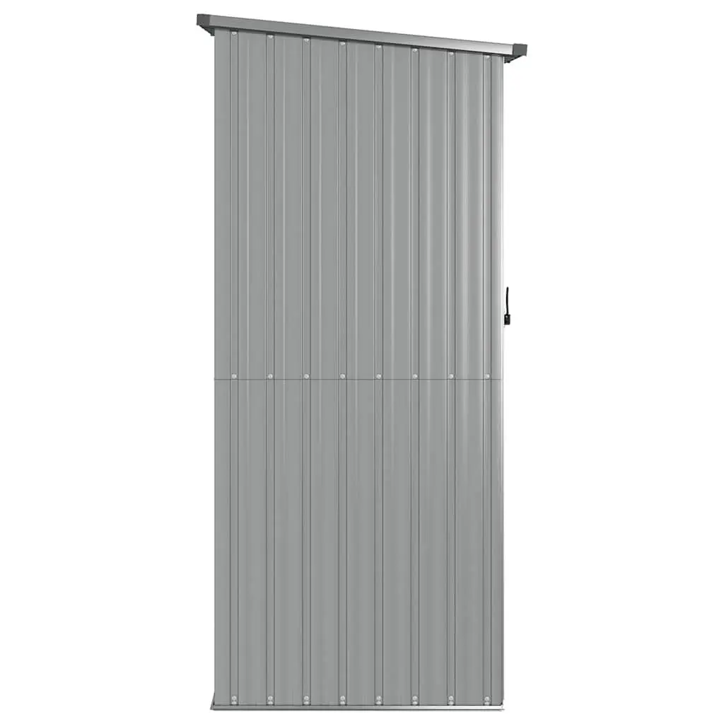 Garden Shed Grey Outdoor Storage Tool House Galvanised Steel Lockable Door