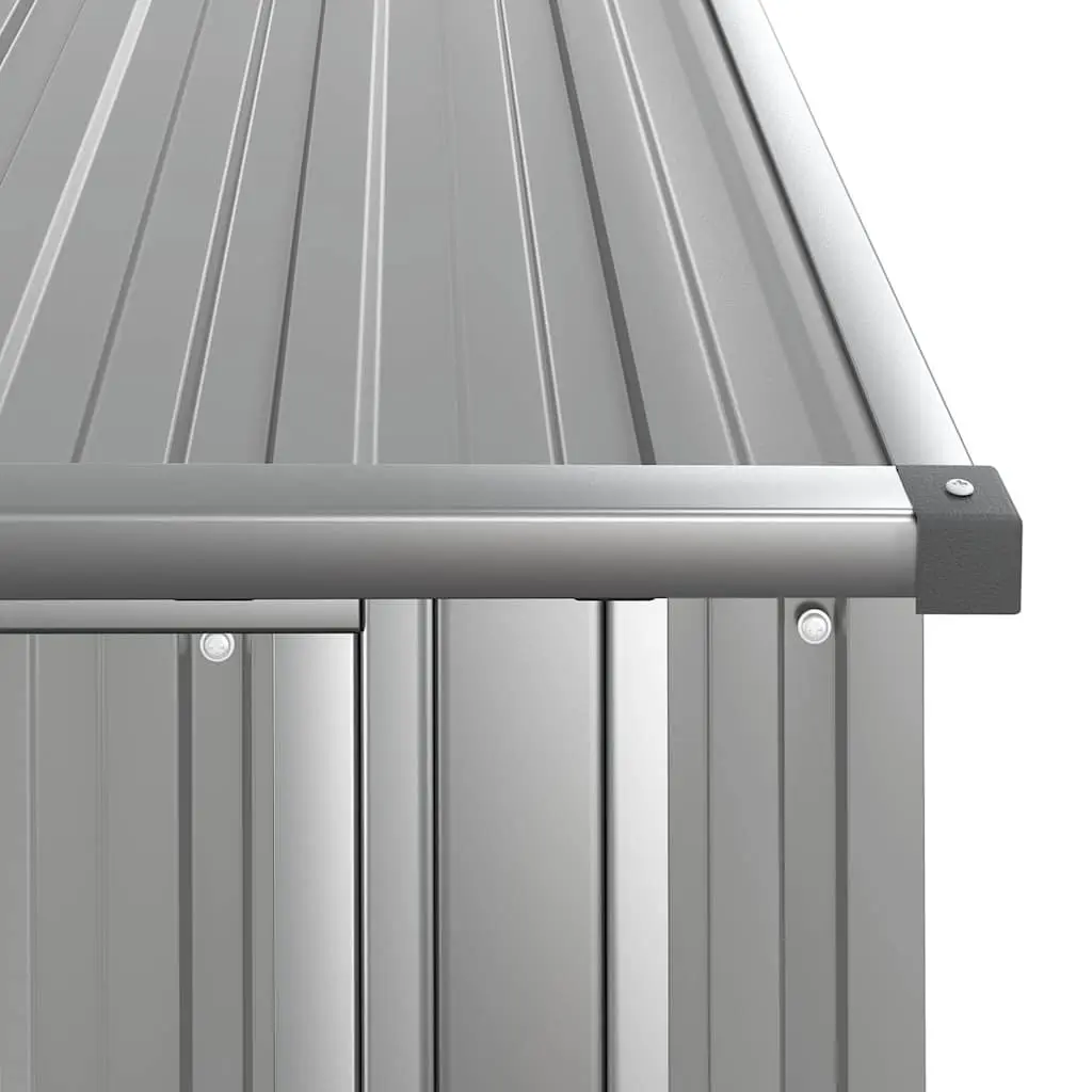 Garden Shed Grey Outdoor Storage Tool House Galvanised Steel Lockable Door