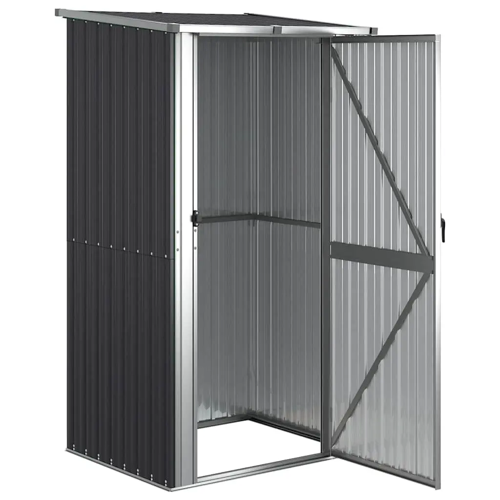 Outdoor Storage Shed Anthracite Galvanised Steel Lockable Door Tool House 1185x970x2095mm