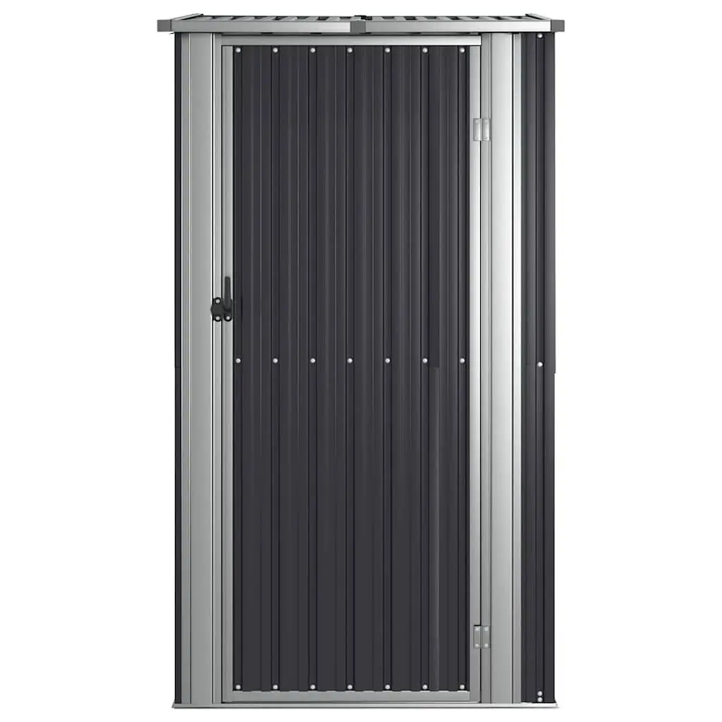 Outdoor Storage Shed Anthracite Galvanised Steel Lockable Door Tool House 1185x970x2095mm