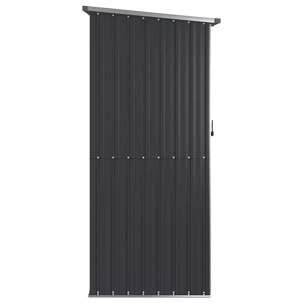 Outdoor Storage Shed Anthracite Galvanised Steel Lockable Door Tool House 1185x970x2095mm