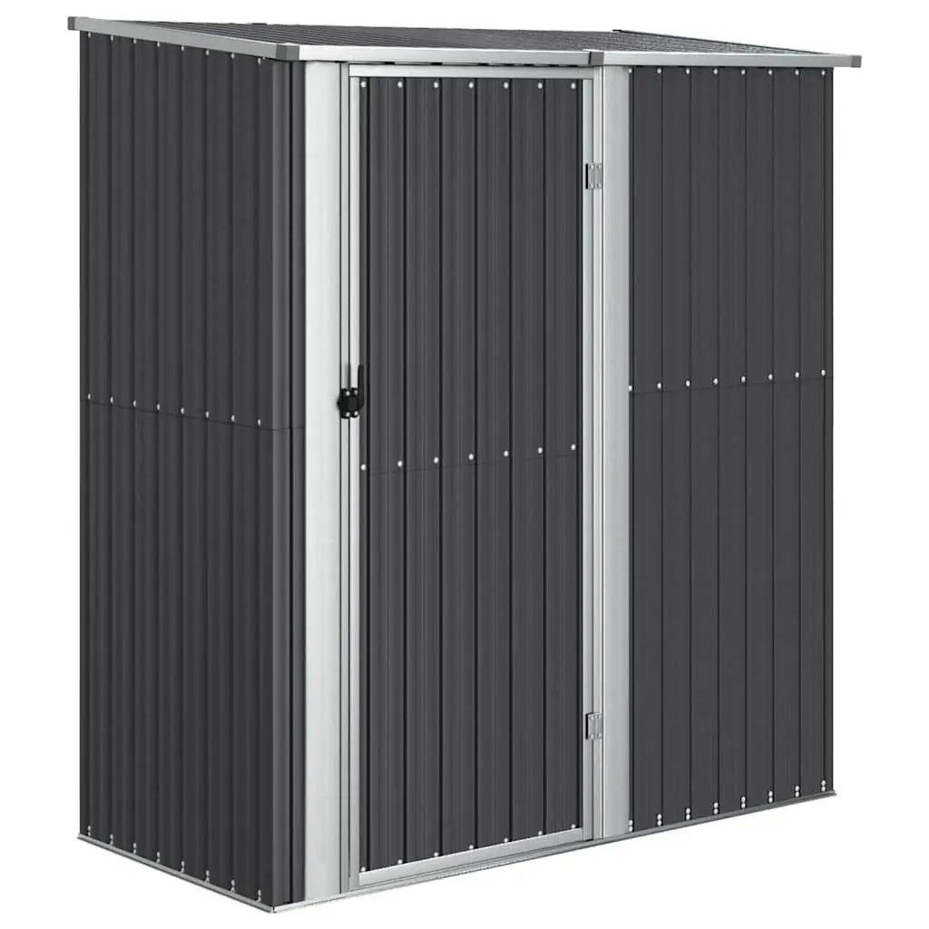 Garden Shed Anthracite Galvanised Steel Lockable Door Sloping Roof