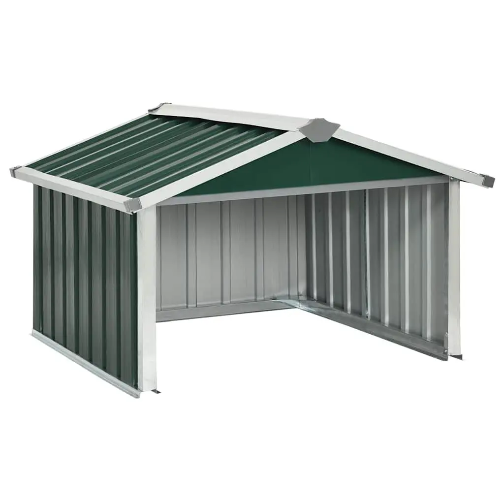 Robot Lawnmower Shed Green Galvanised Steel Outdoor Storage for Mowing Machine