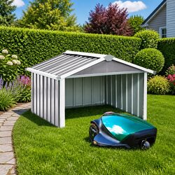 Compact Garden Robot Lawnmower Shed, Easy Access 92x97x63cm