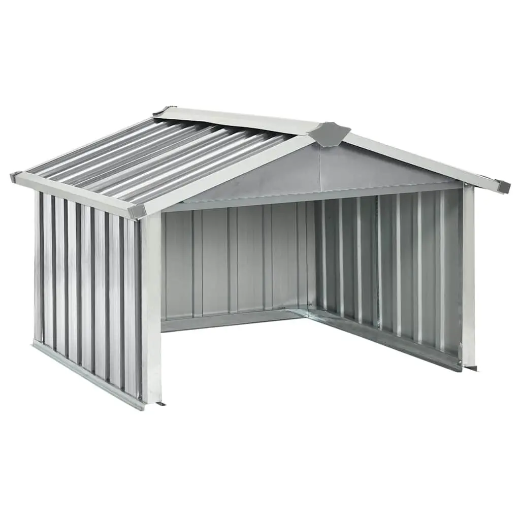 Garden Robot Lawnmower Shed Grey 92x97x63cm Galvanised Steel Storage Enclosure
