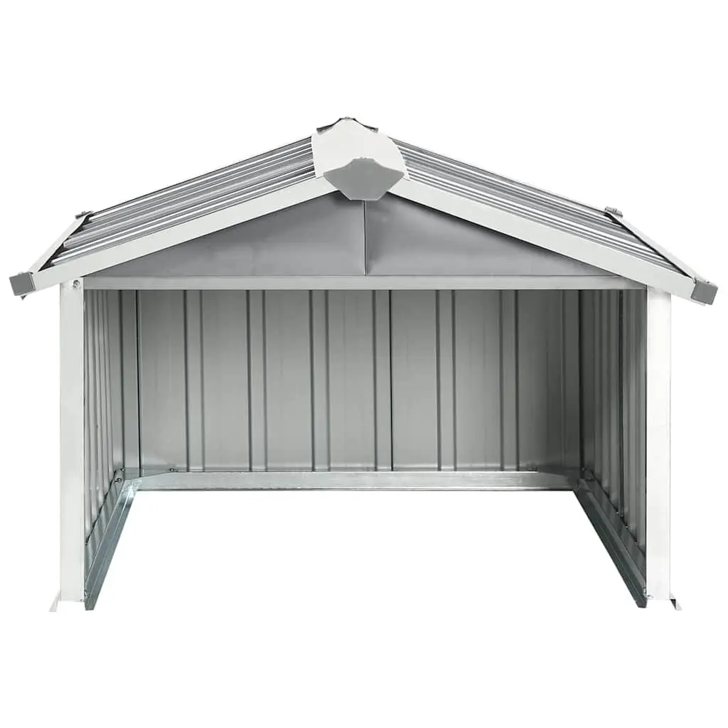 Garden Robot Lawnmower Shed Grey 92x97x63cm Galvanised Steel Storage Enclosure