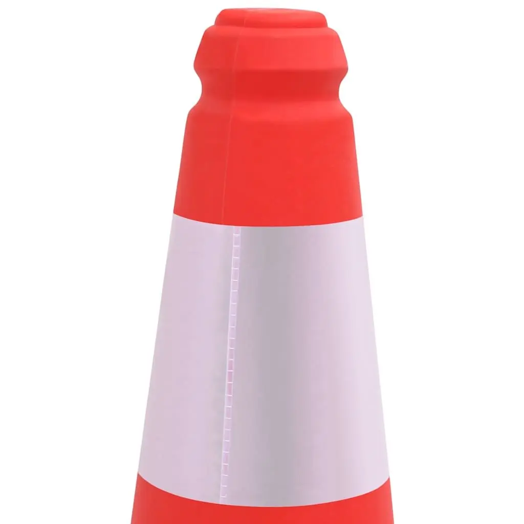 Traffic Cones Red 50 cm Reflective Heavy Base Outdoor Safety Marker Set