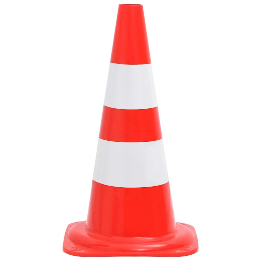 Traffic Cones Red White 50cm Reflective Stackable Outdoor Safety Signage