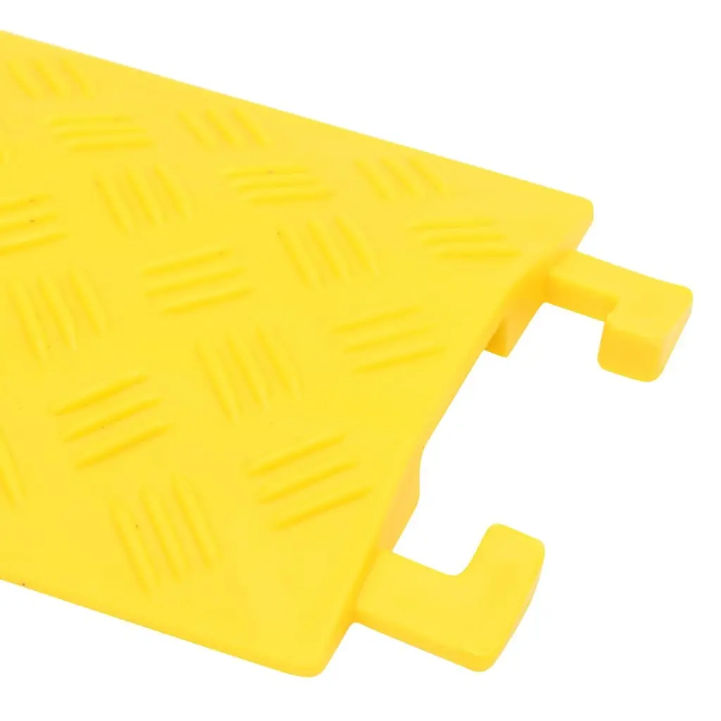 Cable Protector Ramps 4 pcs 98.5 cm Yellow Modular Safety Floor Cover