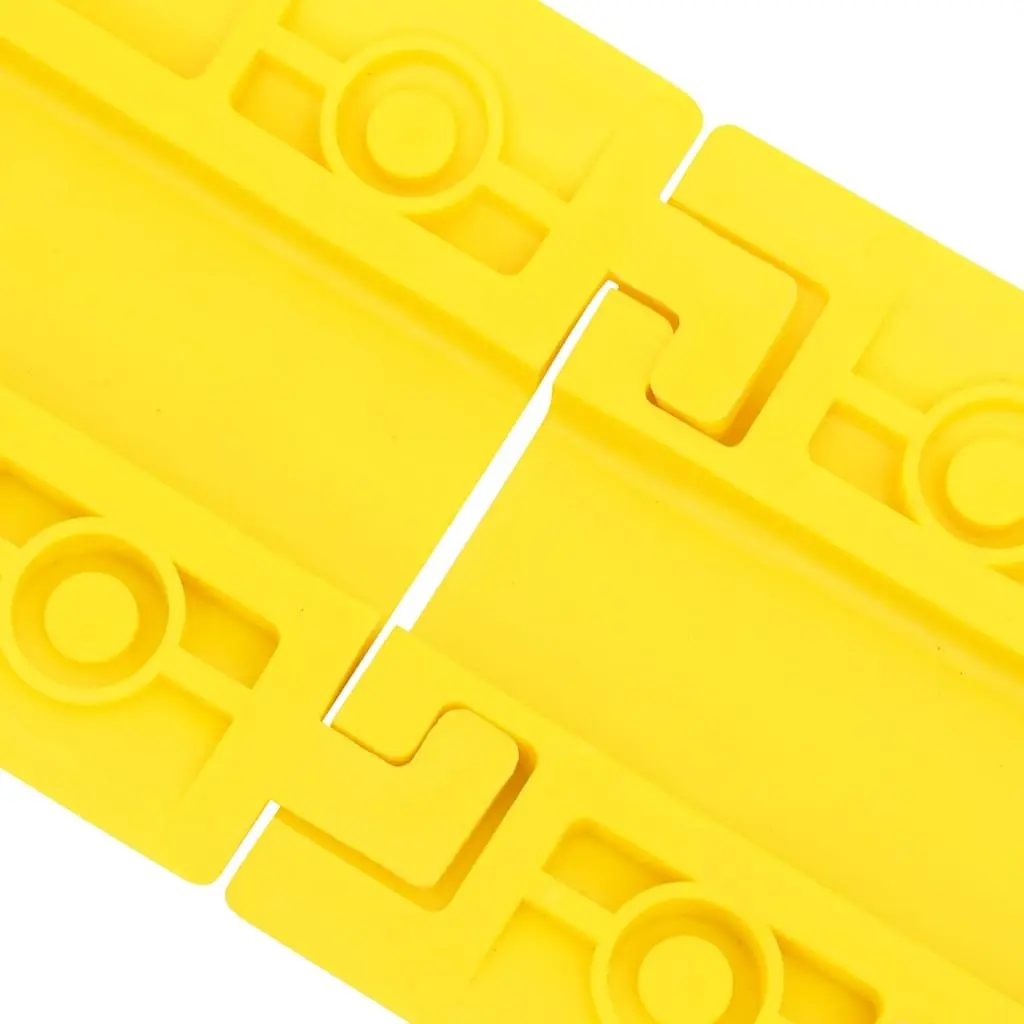 Cable Protector Ramps 4 pcs 98.5 cm Yellow Modular Safety Floor Cover