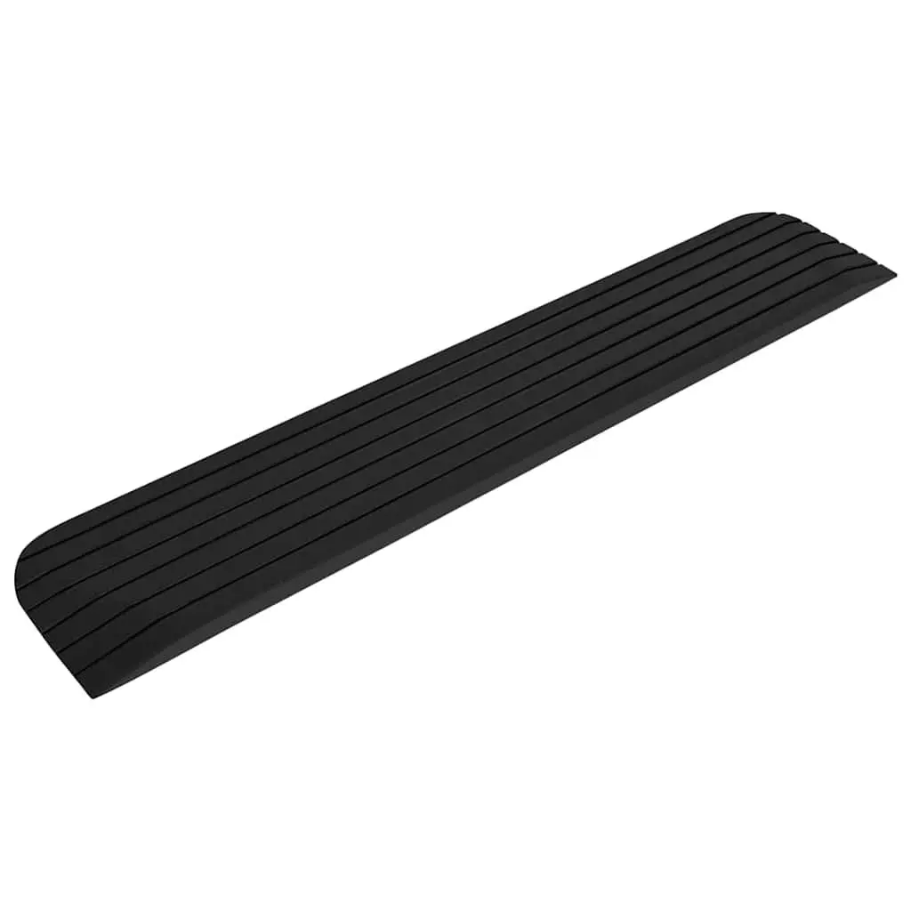Rubber Threshold Ramps Non-Slip Surface for Wheelchairs Rollators Scooters Set of 2 Size 110x21x2.5cm