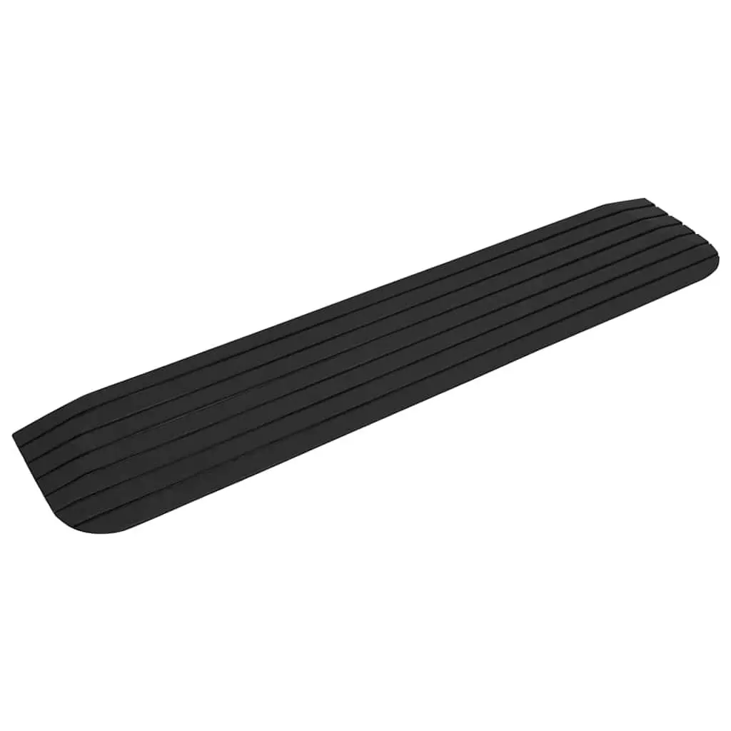 Rubber Threshold Ramps Non-Slip Surface for Wheelchairs Rollators Scooters Set of 2 Size 110x21x2.5cm