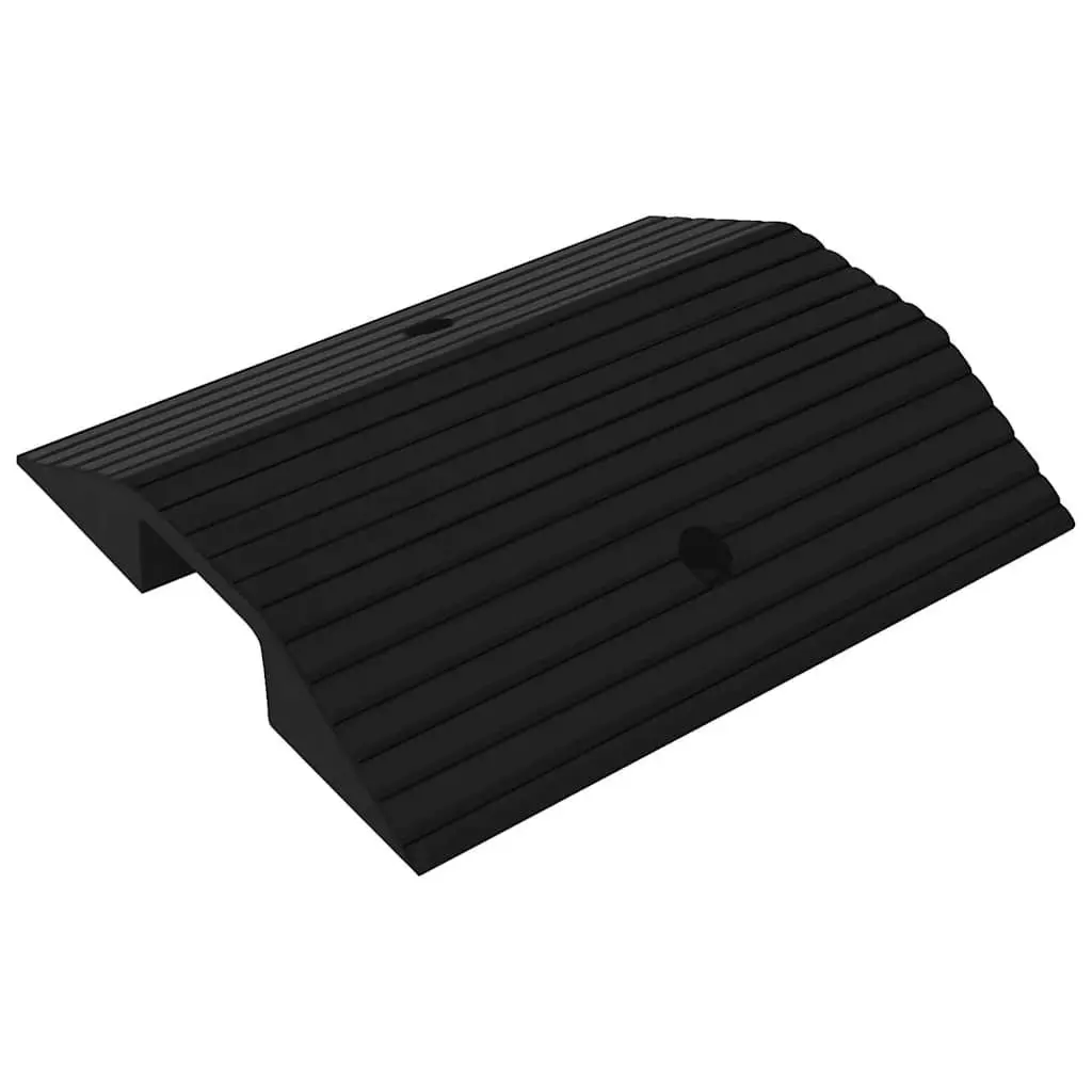 Bridge Threshold Ramp Rubber Non-slip Textured Surface 49 x 40 x 8 cm Mobility Access for Wheelchairs Scooters Rollators