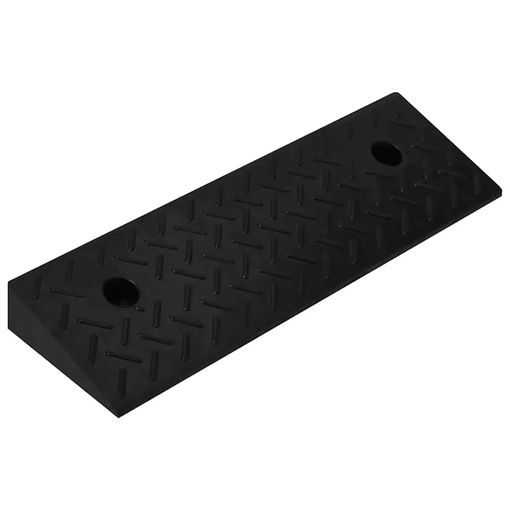 Rubber Kerb Ramps Black 50 x 17.5 x 5 cm Non-Slip Heavy Duty Vehicle Access