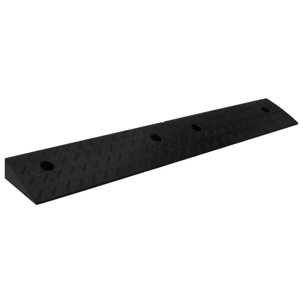 Rubber Kerb Ramps Black 50 x 17.5 x 5 cm Non-Slip Heavy Duty Vehicle Access