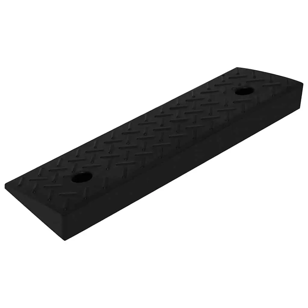 Rubber Kerb Ramps Black 50 x 17.5 x 5 cm Non-Slip Heavy Duty Vehicle Access