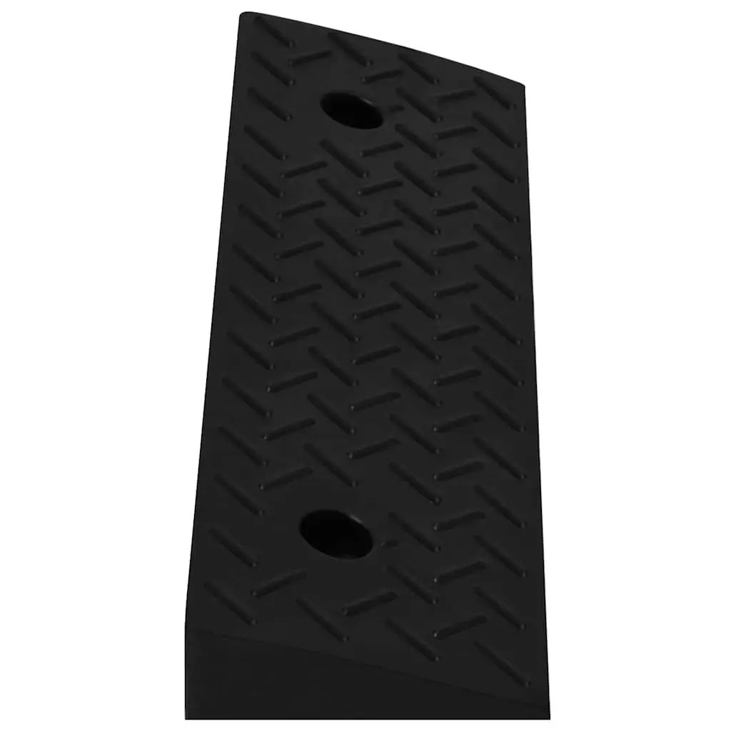 Rubber Kerb Ramps Black 50 x 17.5 x 5 cm Non-Slip Heavy Duty Vehicle Access