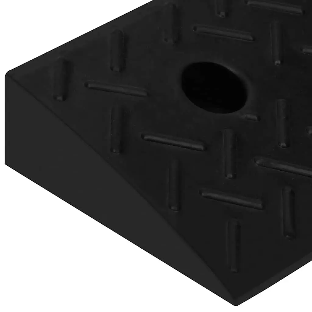 Rubber Kerb Ramps Black 50 x 17.5 x 5 cm Non-Slip Heavy Duty Vehicle Access