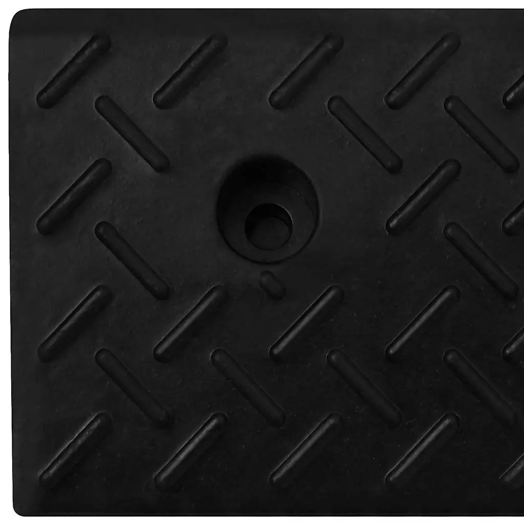 Rubber Kerb Ramps Black 50 x 17.5 x 5 cm Non-Slip Heavy Duty Vehicle Access
