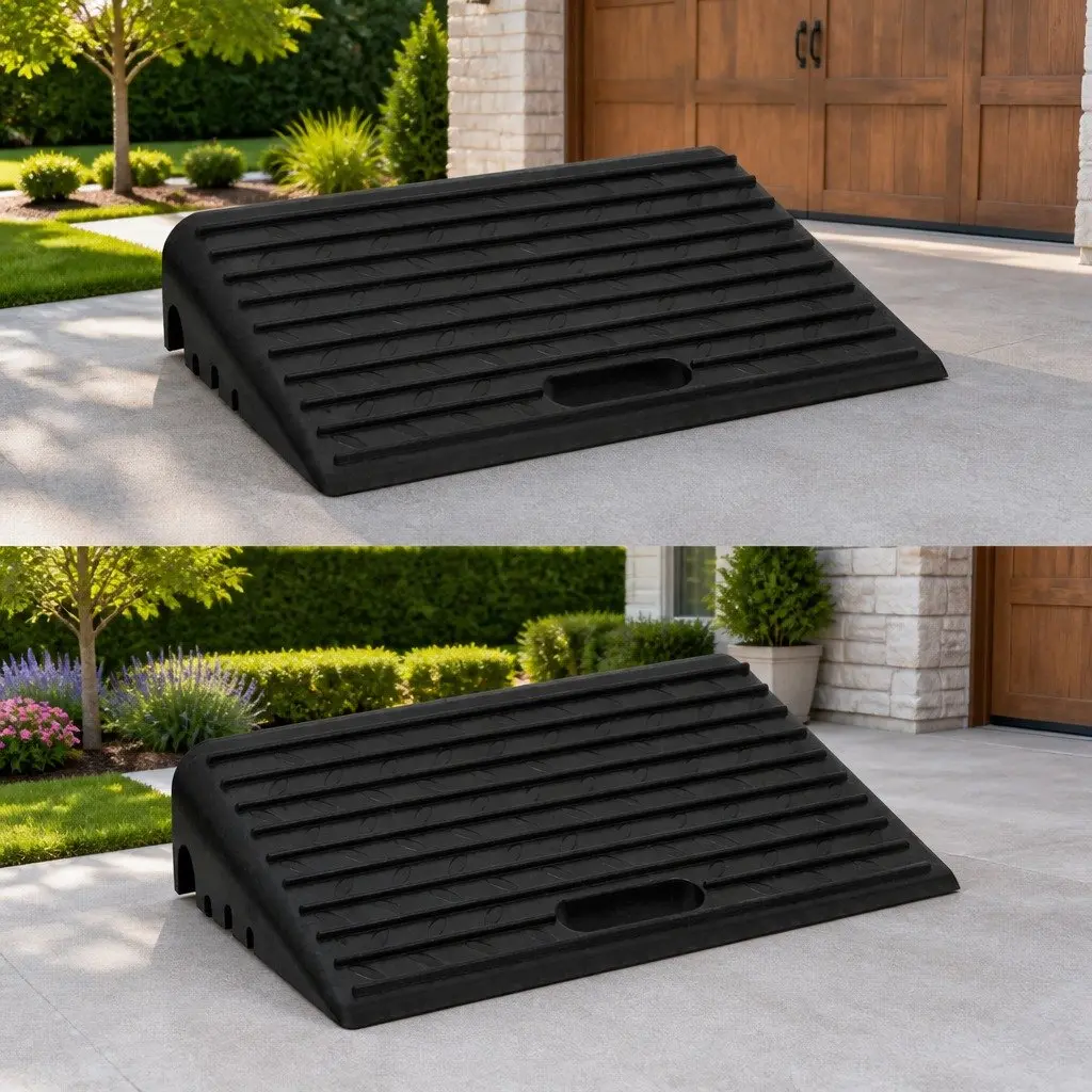 Kerb Ramps Rubber Non-Slip 50 x 30 x 11 cm Portable Access for Wheelchairs Trolleys Scooters