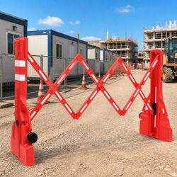 Folding Traffic Barrier: Compact and Versatile Design