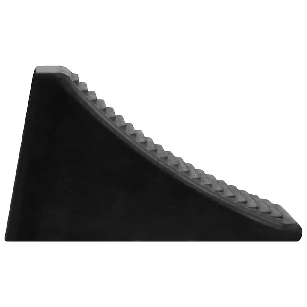 Wheel Chocks Blue Rubber 4 Piece Non-slip Top Surface Solid Construction