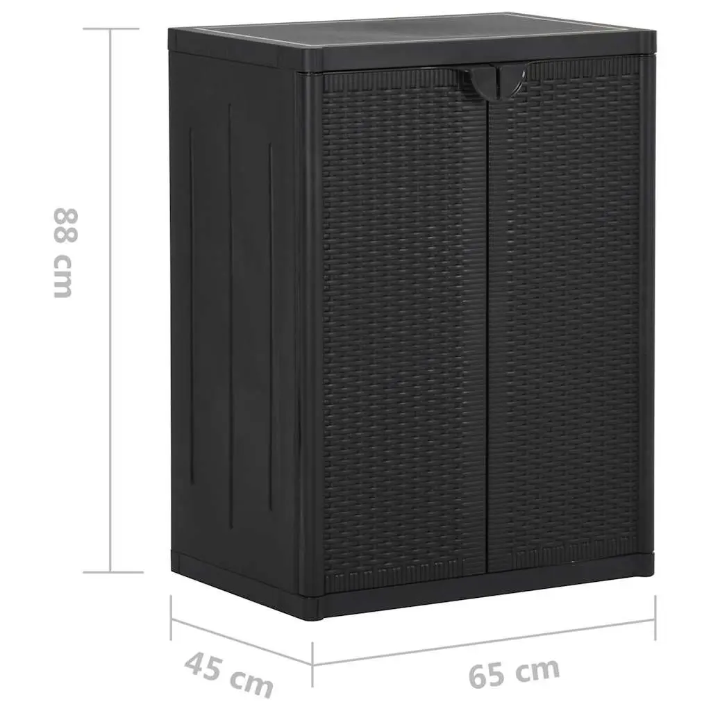Storage Cabinet Black 65x45x88cm Sturdy Construction Easy Clean Surfaces