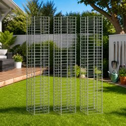Gabion Raised Beds - 3 pcs Iron Planters for Your Space