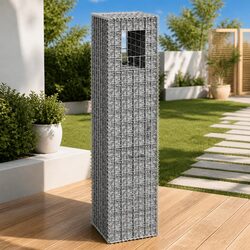 Gabion Basket Post: Strong 40x40x180 cm Iron Barrier