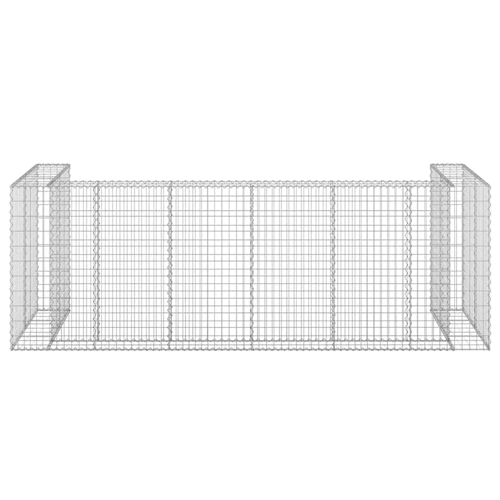 Gabion Wall Waste Container Enclosure Garbage Bin Screen Garden Patio Galvanised