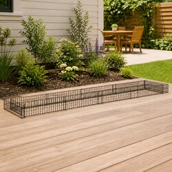 Compact Gabion Raised Bed Planter Box in Galvanised Steel