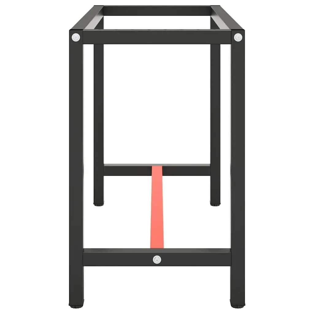 Work Bench Frame Black 110x50x79cm Heavy Duty Metal Construction Powder Coated Legs