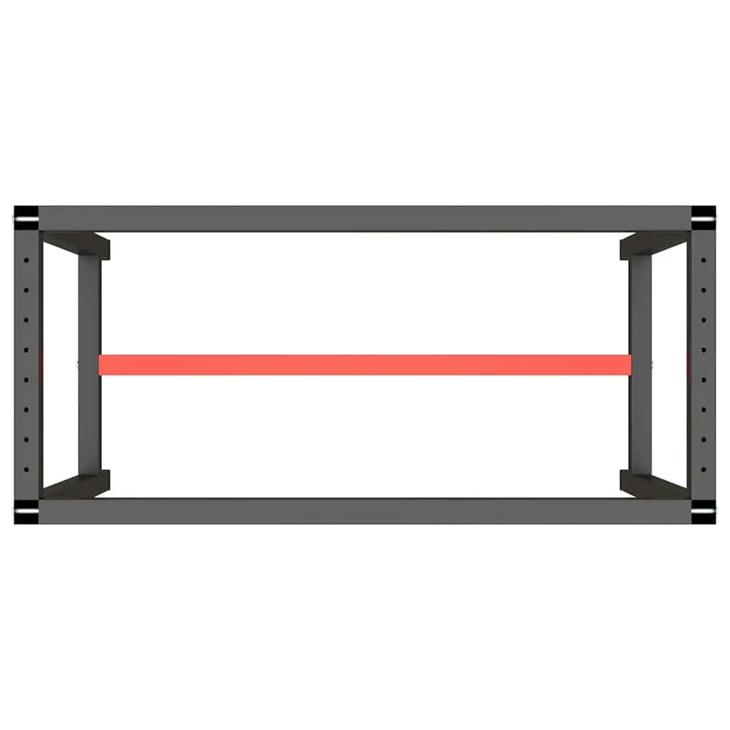 Work Bench Frame Black 110x50x79cm Heavy Duty Metal Construction Powder Coated Legs