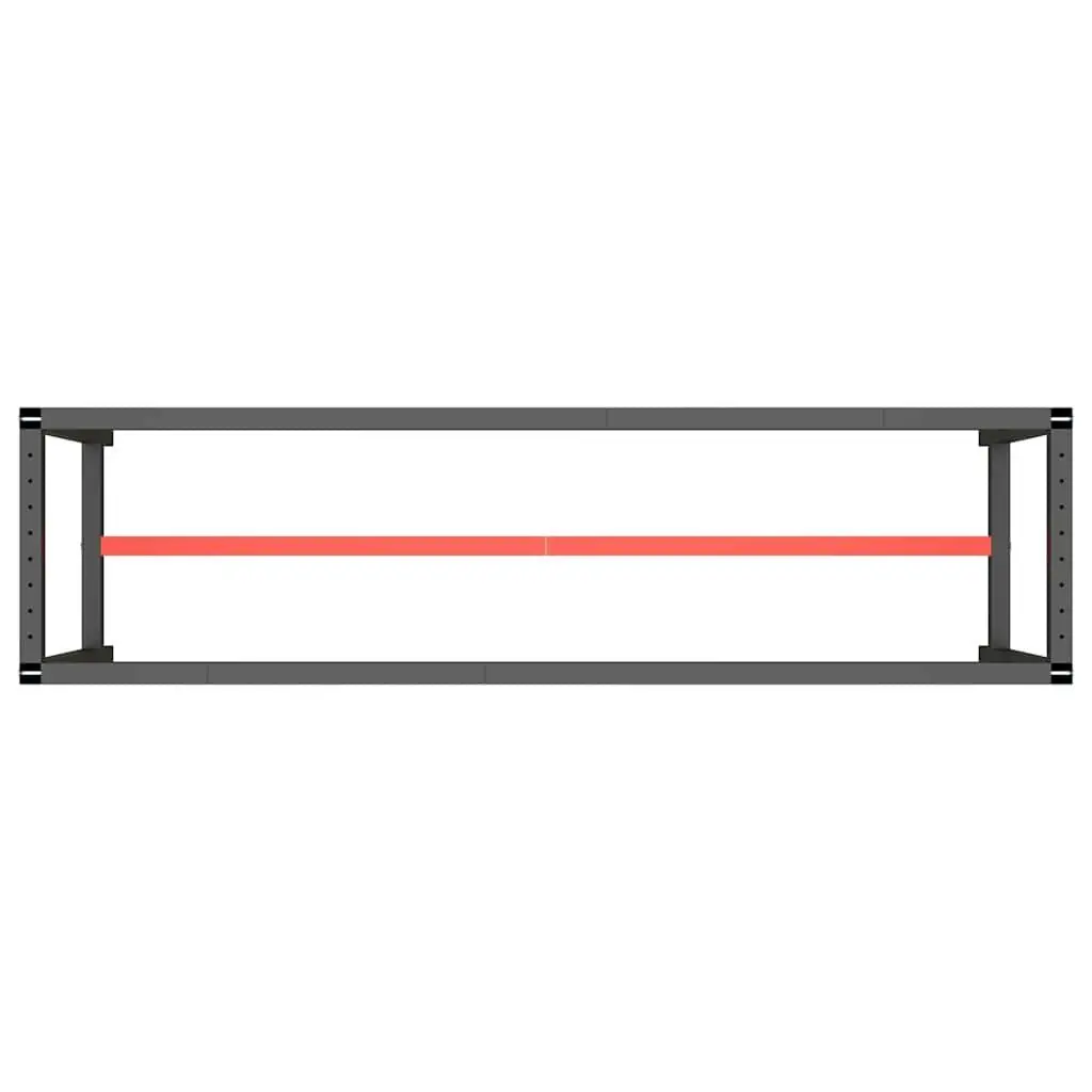 Work Bench Frame Heavy Duty Metal Table Base Legs Powder Coated Black Red
