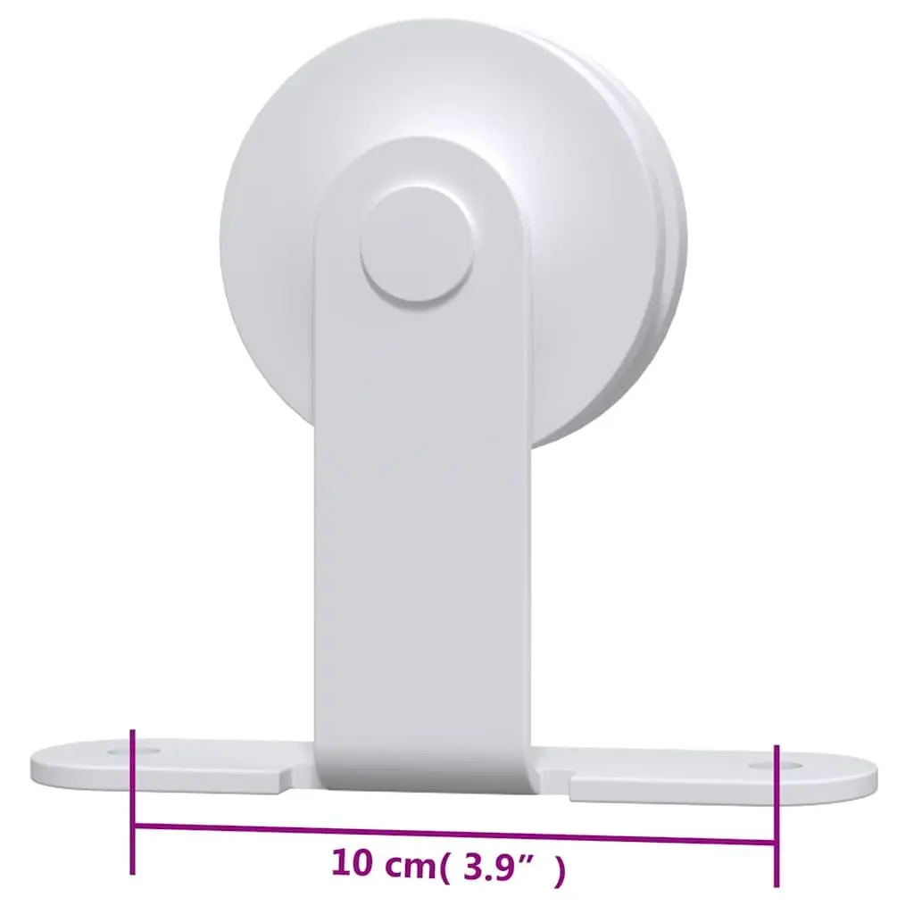 Sliding Door Hardware Kit 200cm Steel Track Rail Barn Kitchen Study White