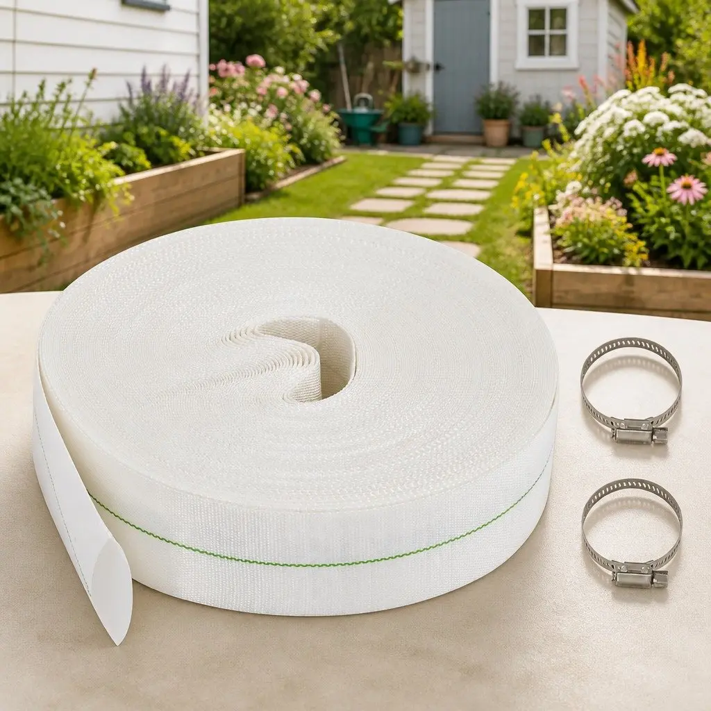 Flat Hose 50m 1.5 Inch Flexible Water Supply Line PE Lining for Garden Irrigation and Pumping Applications
