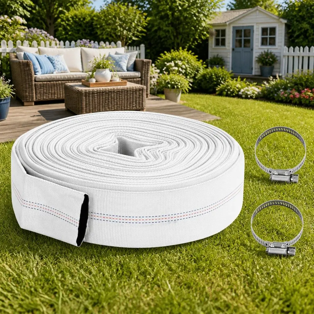 Fire Hose Flexible High-Pressure PVC Lining Spiral Reinforced 20 m