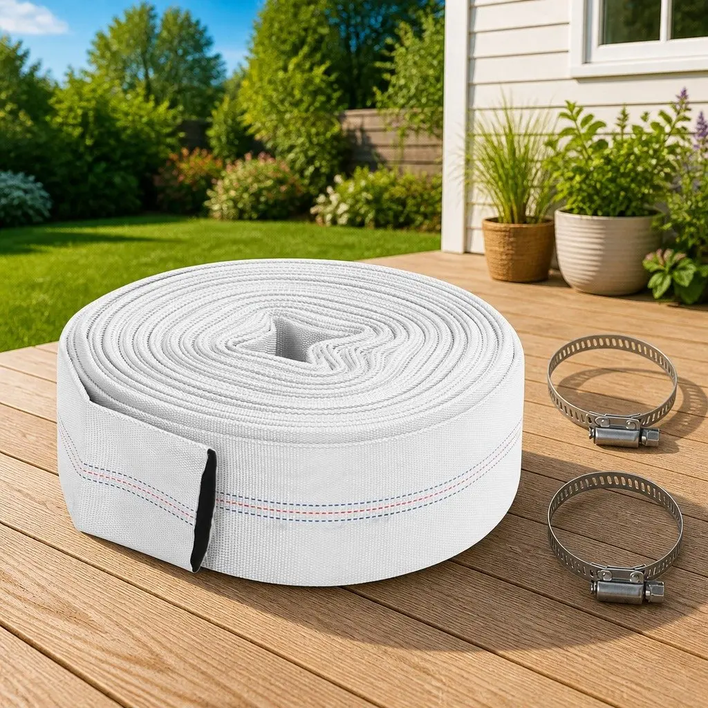 Fire Hose Lay Flat PVC 30m Flexible Water Supply Irrigation Coil