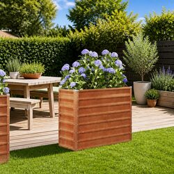 Garden Raised Bed Planter Corten Steel Weathering Brown Outdoor Vegetable Flower