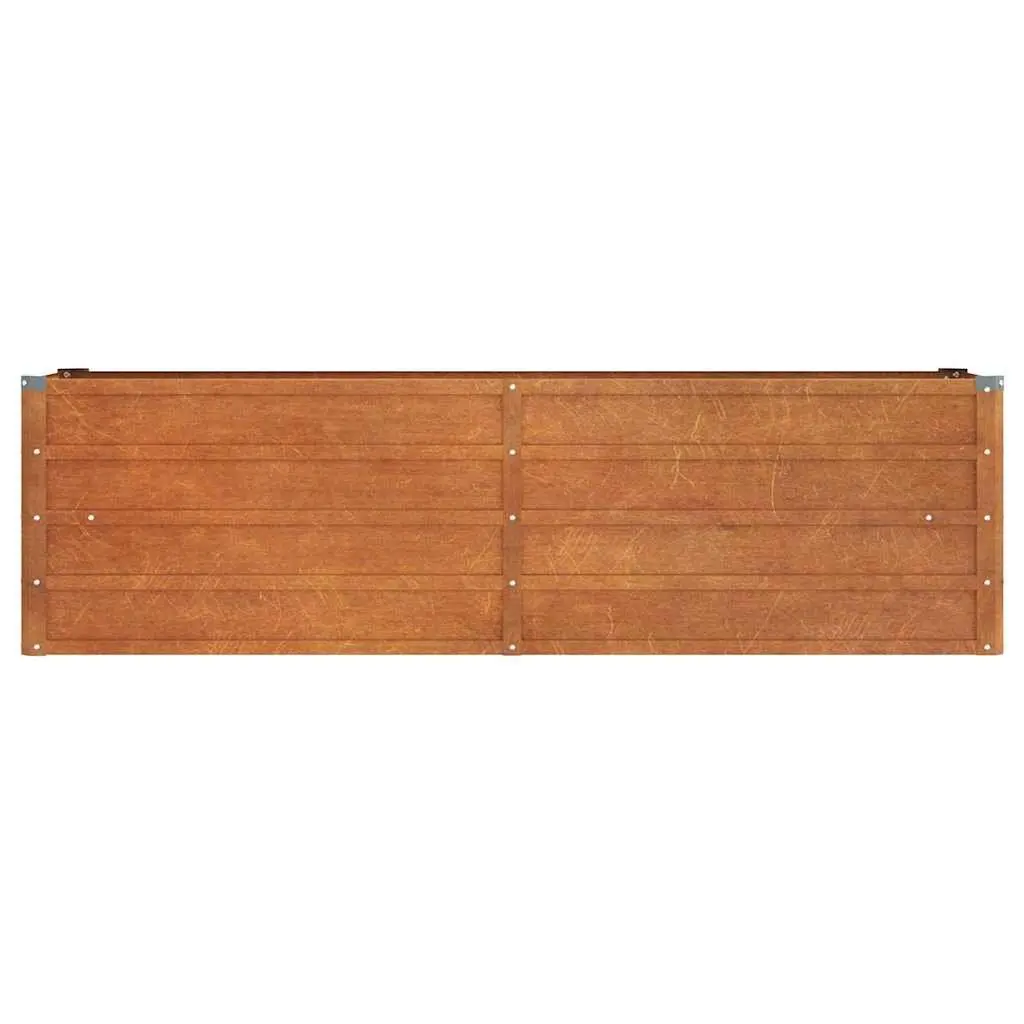 Garden Raised Bed Corten Steel Brown 160x40x45cm Weathering Planter Outdoor
