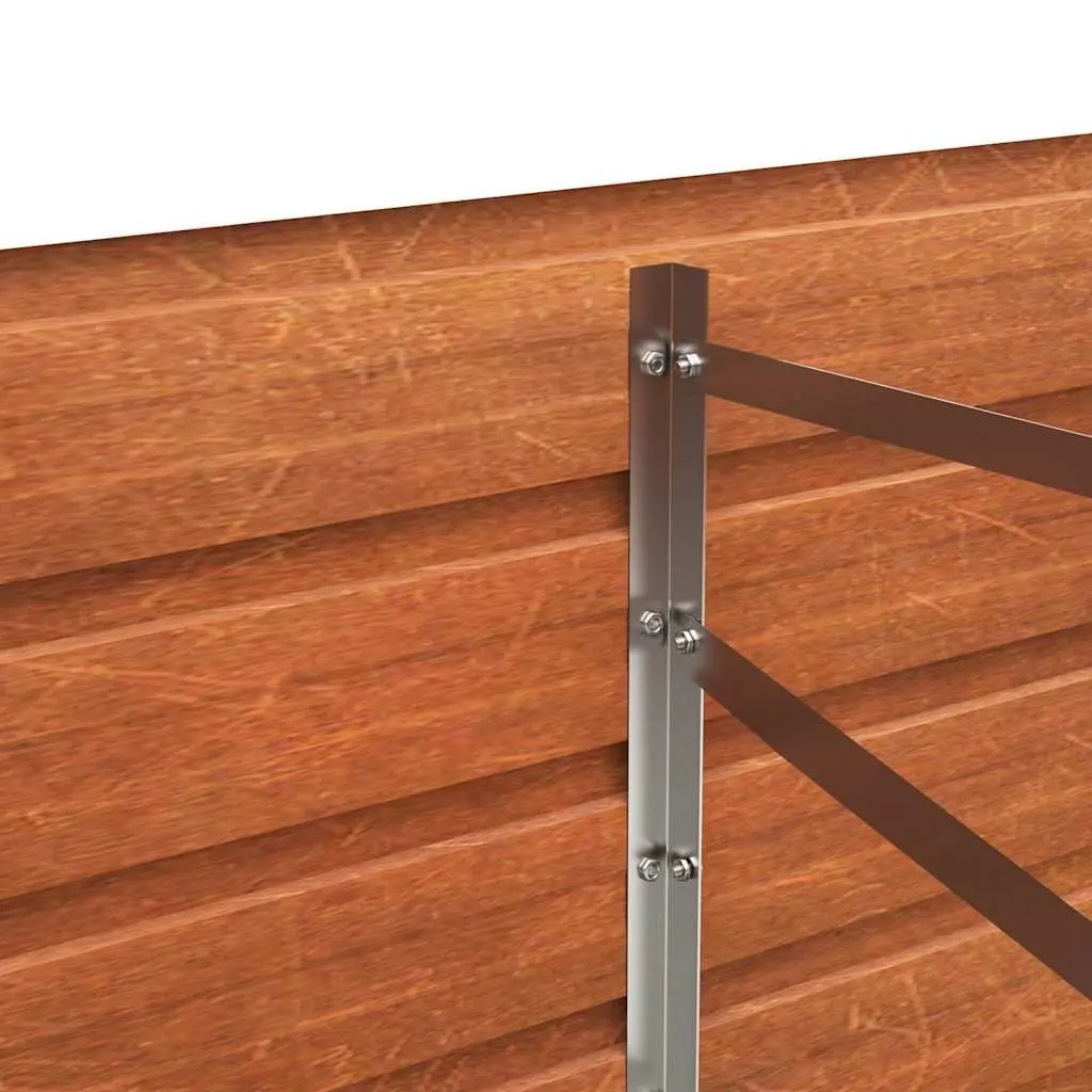 Raised Garden Bed Brown Corten Steel 240x80x45cm Weather Resistant Planter Box