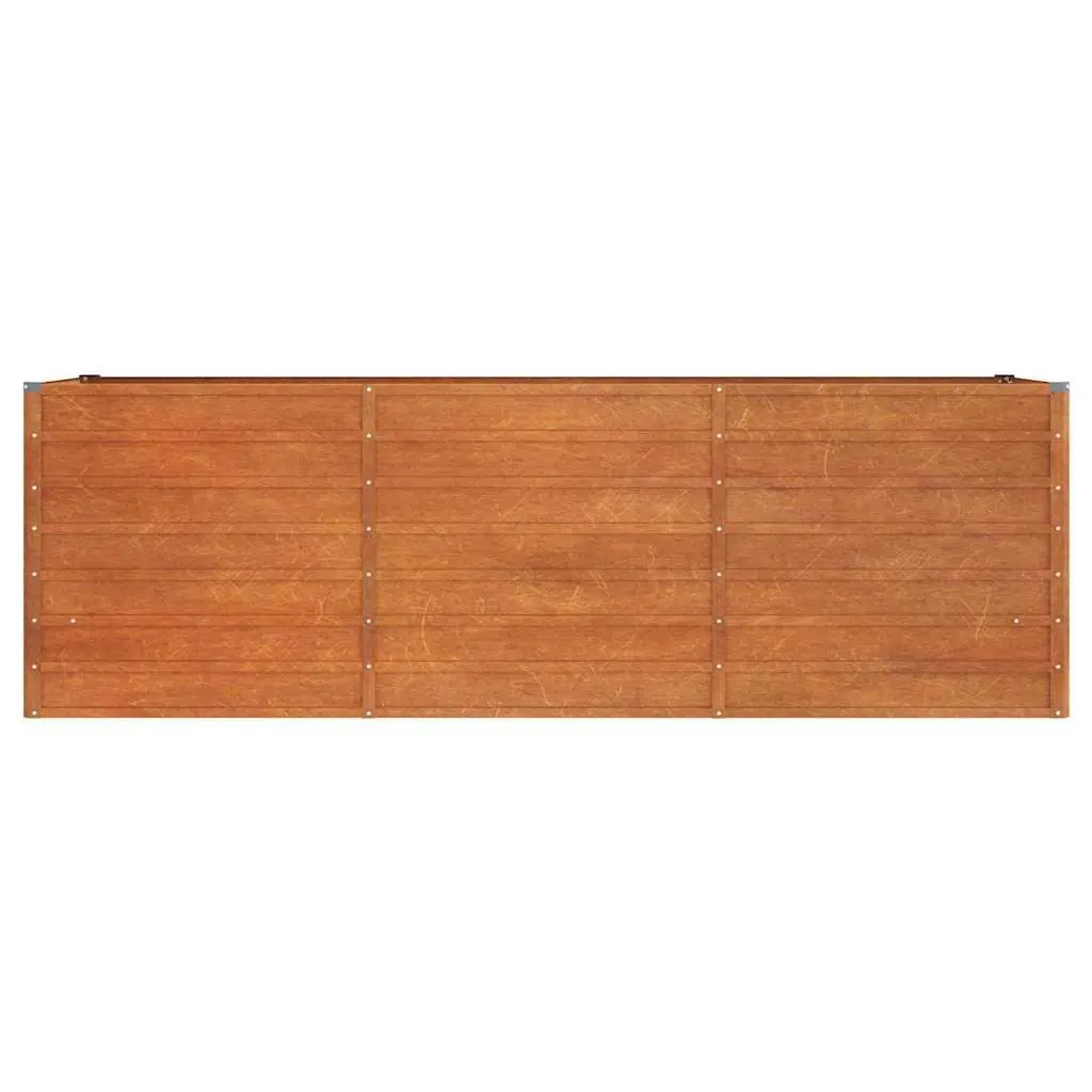 Garden Raised Bed Planter Brown 240x80x77cm Corten Steel Weathering Frame