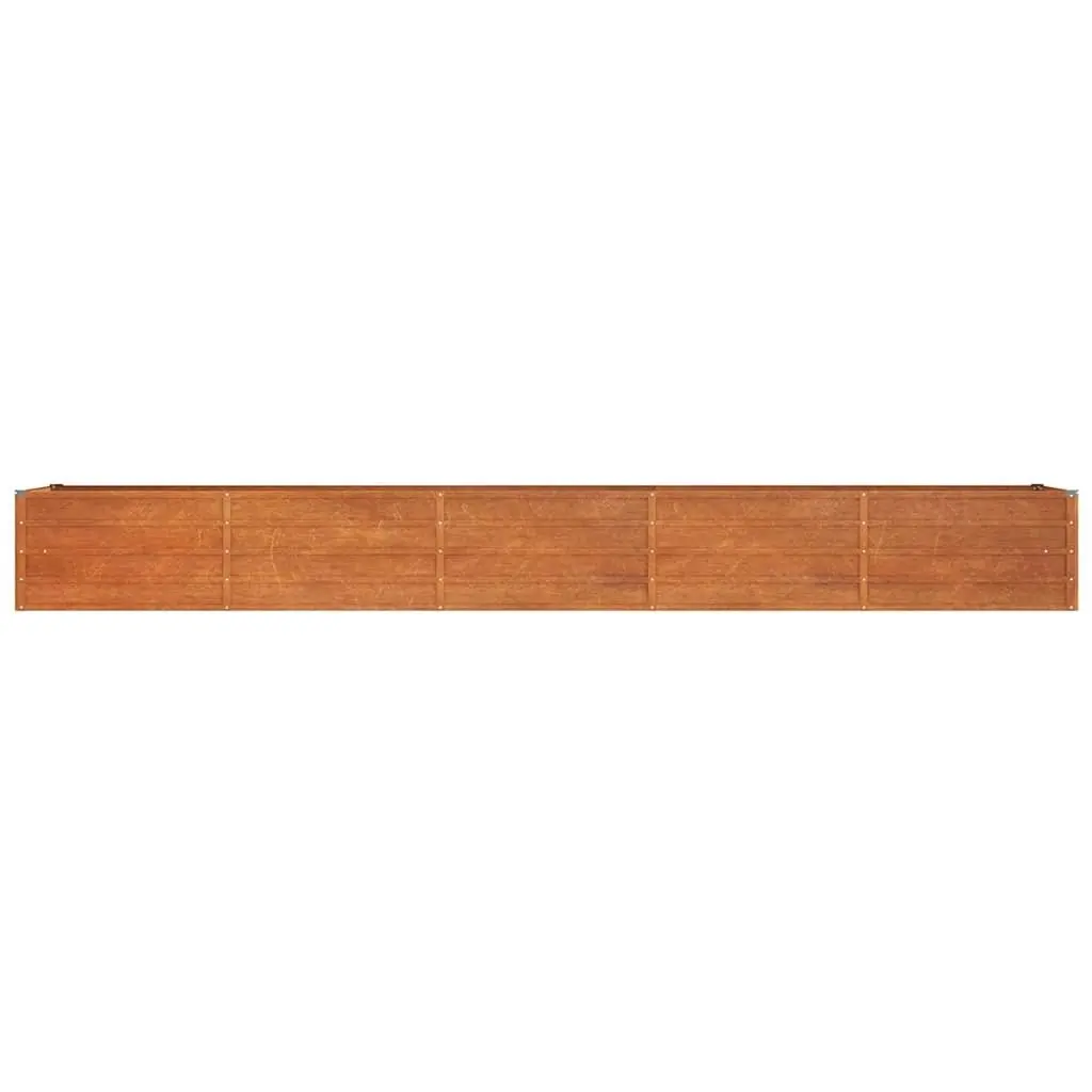 Garden Raised Bed Planter Brown 400x80x45cm Corten Steel Weathering Outdoor